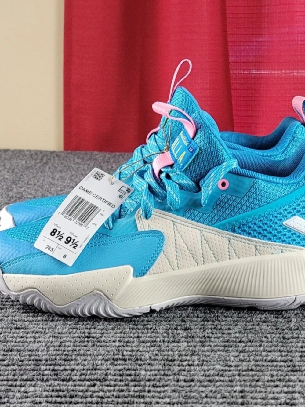 adidas Dame Certified EXTPLY 2.0 Signal Cyan Mid Sneakers NWT Size 8.5 - Picture 2 of 9